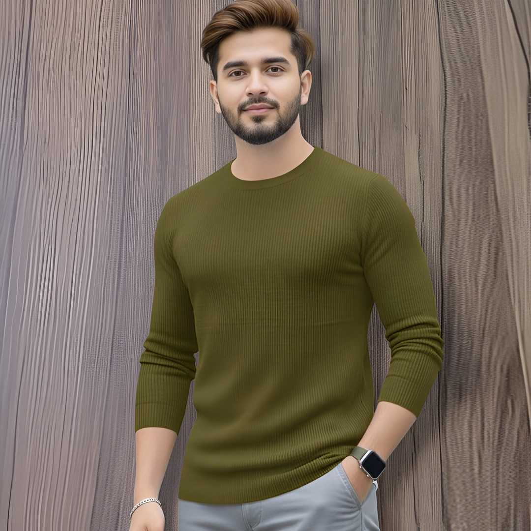 Men's,Premium,2/2,Rib,Full,Sleeve,T-shirt