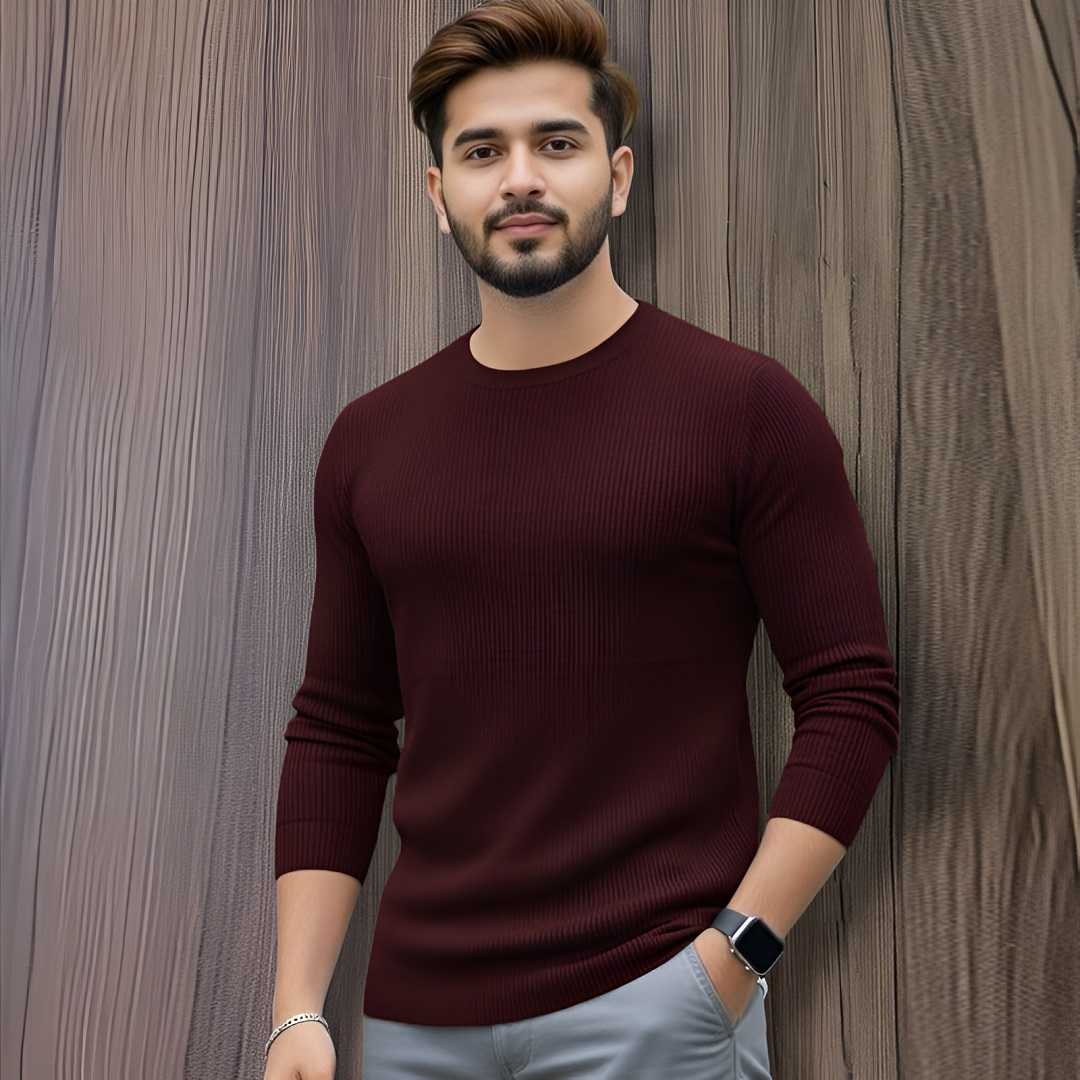 Men's,Premium,2/2,Rib,Full,Sleeve,T-shirt,2,pcs,Combo